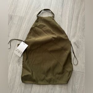Zara Olive Green Open Back Tank Top
